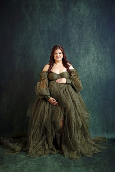 elegant studio maternity photoshoot san antonio