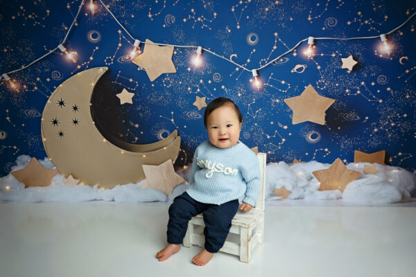 san antonio cake smash photographer astrology backdrop