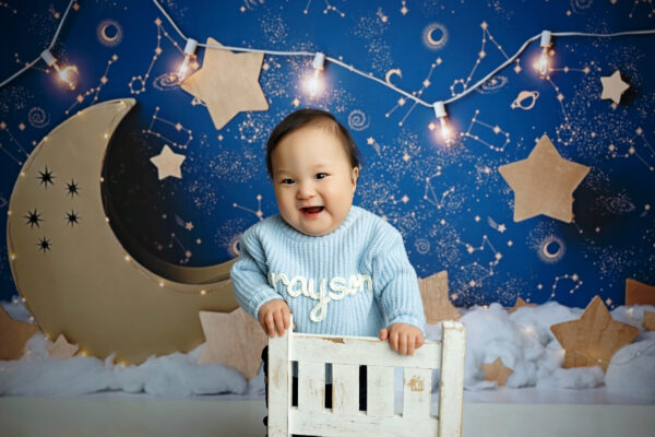 san antonio cake smash photographer star backdrop