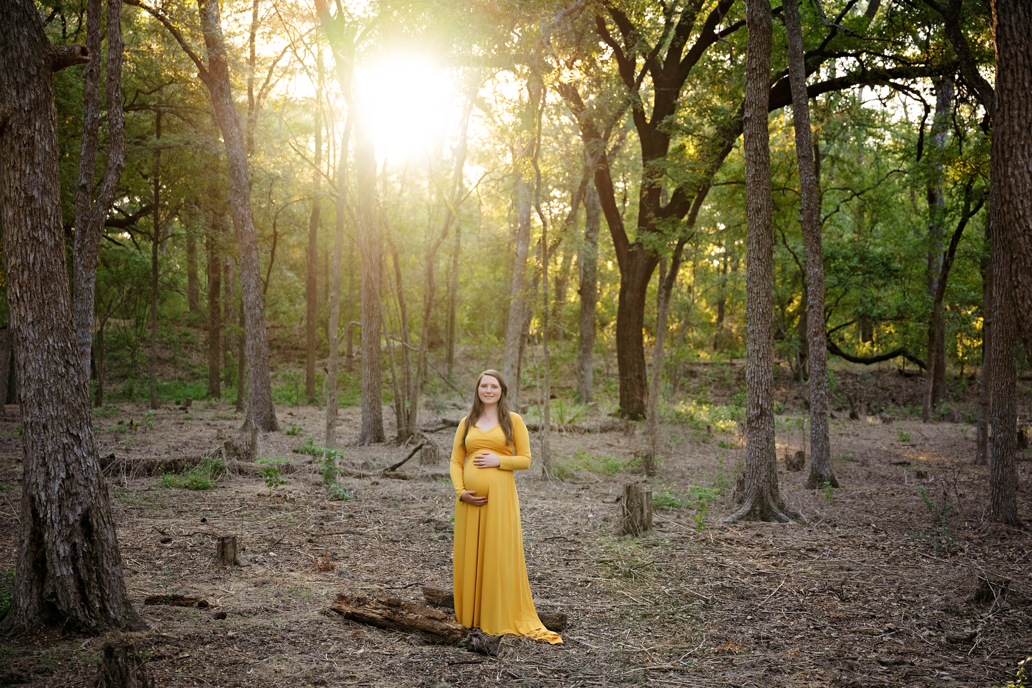 Long Sleeve Mustard Gown